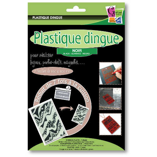 Plastique dingue noir 7 feuilles - La Lucarne Créative