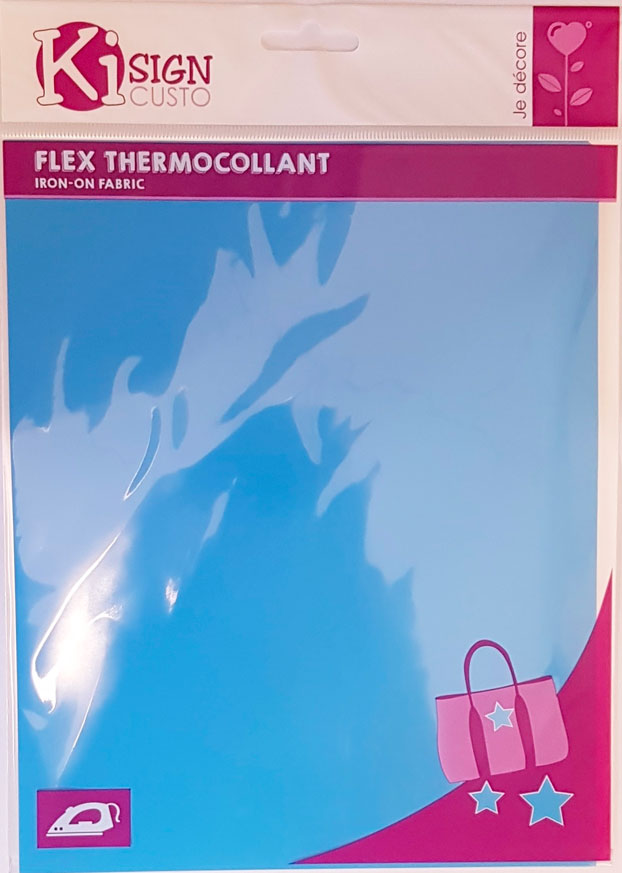 Flex thermocollant bleu mat - La Lucarne Créative